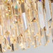 MIRODEMI Virton Rectangle Gold Crystal Modern LED Chandelier Lampshade Details