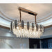 MIRODEMI Wavre Rectangle Gold Posh Crystal Shine Chandelier For Hall