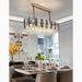 MIRODEMI Wavre Rectangle Gold Posh Crystal Shine Chandelier For Dining Room