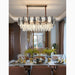 MIRODEMI Wavre Rectangle Gold Posh Crystal Shine Chandelier For Kitchen Decoration