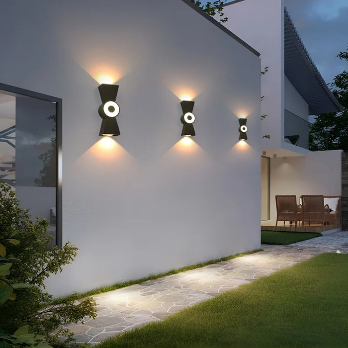 MIRODEMI® White/Black Outdoor Waterproof Aluminum LED Wall Lighting For Garden, Porch, Villa, Street, Home