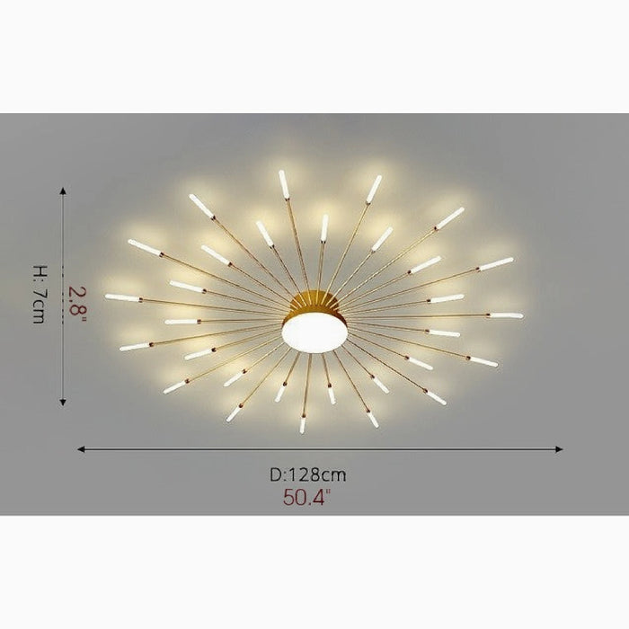 MIRODEMI® Willisau | Luxury LED Sun Ceiling Chandelier