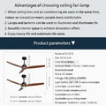 Xabia | Modern Solid Wood Ceiling Fan with Remote Control