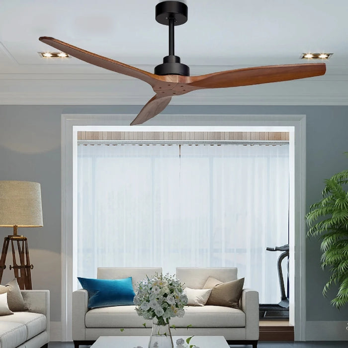 Xàbia | Modern Solid Wood Ceiling Fan with Remote Control