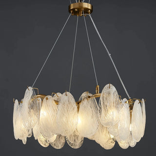 MIRODEMI® Zafferana Etnea | Round Gray Crystal Chandelier for Bedroom