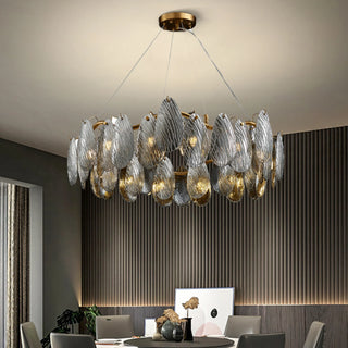 MIRODEMI® Zafferana Etnea | Round Smoke Gray Crystal Chandelier for Living Room