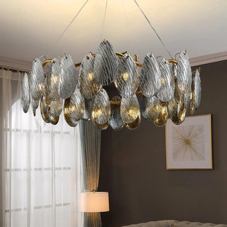 MIRODEMI® Zafferana Etnea | Round Smoke Gray Crystal Lamp for Bedroom