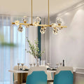 MIRODEMI® Zagarise | Circle/Rectangle Diamond Crystal Chandelier for Kitchen Island