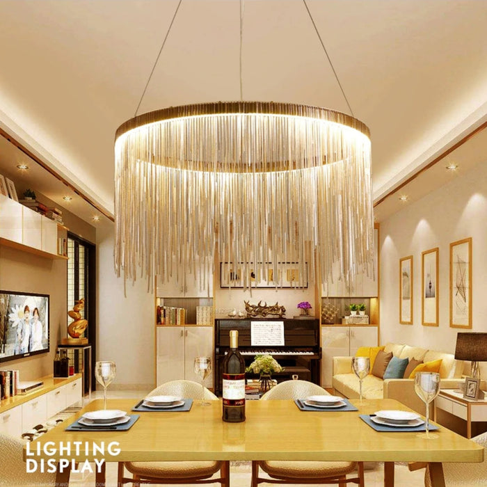 MIRODEMI® Zagarolo | Luxury Postmodern Round Silver Chandelier for Living Room