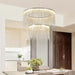 MIRODEMI® Zagarolo | Luxury Postmodern Round Silver Chandelier for Hotel