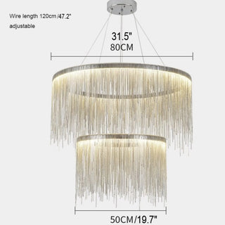 MIRODEMI® Zagarolo | Luxury Creative Round Silver Chandelier for Bedroom