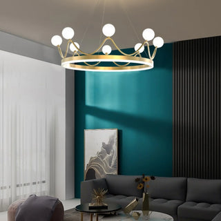 MIRODEMI® Zandobbio | Cute Round Glass Chandelier for Bedroom