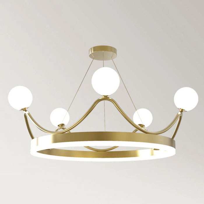 MIRODEMI® Zandobbio | Luxury Crown Round Glass Chandelier for Bedroom