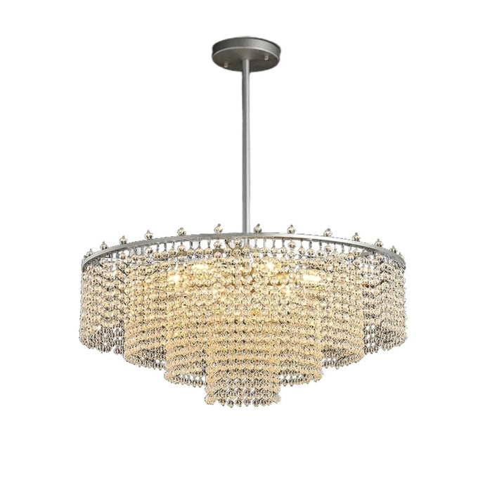 MIRODEMI® Zanè | Round Crystal White Chandelier for Living Room