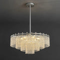 MIRODEMI® Zanè | Round Luxury Crystal White Chandelier for Hotel