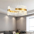 MIRODEMI® Zanica | Modern Round Gold Crystal Chandelier