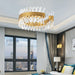 MIRODEMI® Zanica | Round Gold Led Crystal Chandelier