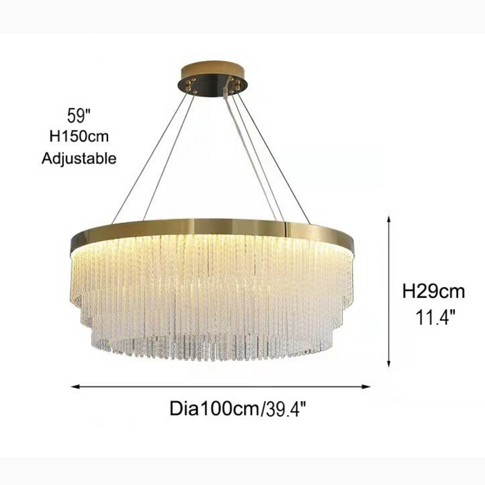 MIRODEMI® Zapponeta | Round/Oval Crystal Gold Light for Bedroom