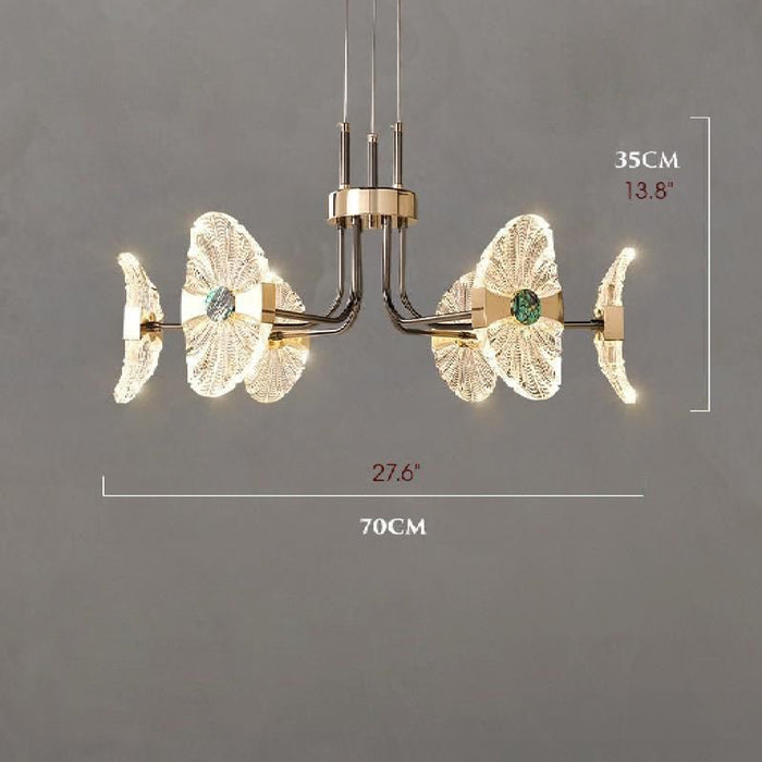 MIRODEMI® Zaventem Luxury Chandelier in the Shape of Lotus Leaf for Dining Room image | luxury lighting | lotus shape chandeliers
