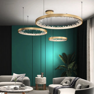 MIRODEMI® Zeddiani | Rings Led Crystal Chandelier for Bedroom