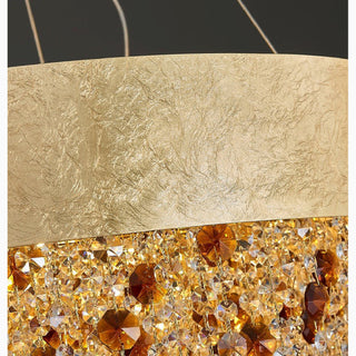 MIRODEMI Zeme Creative Luxury Round Gold Colored Crystal Chandelier Lamp Body