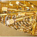 MIRODEMI Zeme Creative Luxury Round Gold Colored Crystal Chandelier Lamp Base
