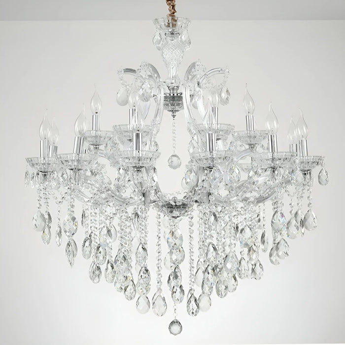 MIRODEMI Zenevredo | European-Style Retro Crystal Candle Shape Chandelier Amber Smoke Gray Clear Living Room Dining Room Bedroom Kitchen Island Hall Lobby Restaurant Bar