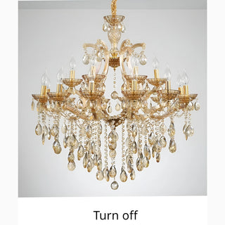 MIRODEMI Zenevredo | European-Style Retro Crystal Candle Shape Chandelier Amber Smoke Gray Clear Living Room Dining Room Bedroom Kitchen Island Hall Lobby Restaurant Bar