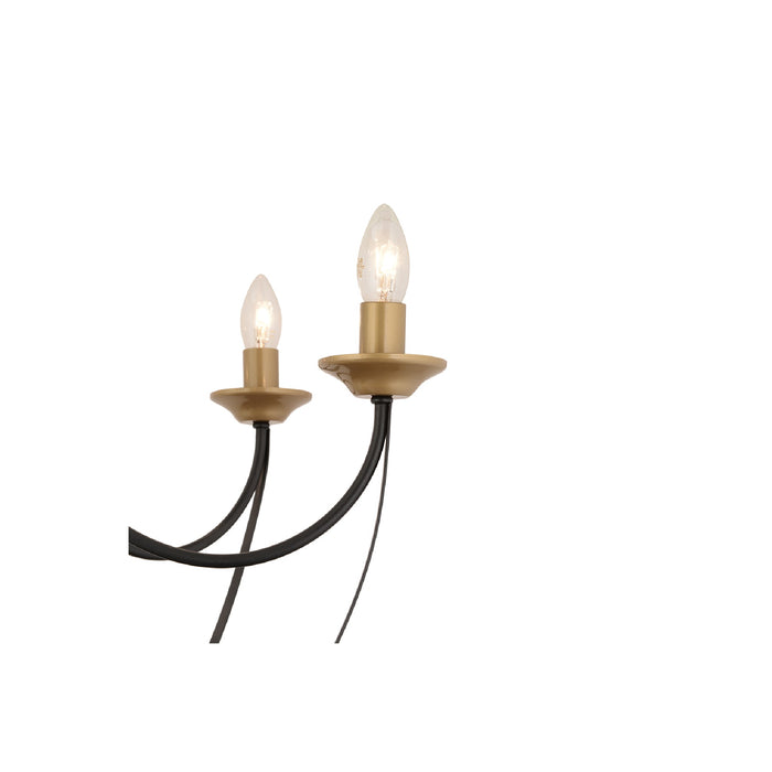 MIRODEMI Zenson di Piave Black Tumbled Candlestick Pendant Retro Chandelier Details