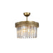 MIRODEMI Zerbo Drum Gold Metal Tumbled Chandelier With Crystal Stone For Bedroom For Dining Room