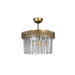 MIRODEMI Zerbo Drum Gold Metal Tumbled Chandelier With Crystal Stone Lights Off