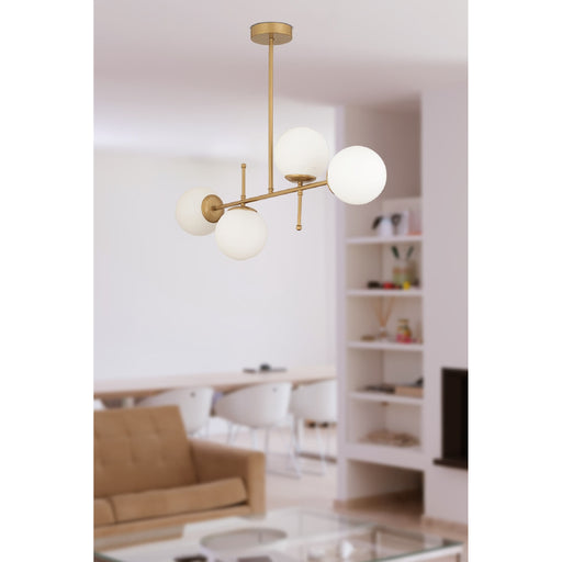 MIRODEMI Zerbolò Stylish Metal White Lampshade Pendant Chandelier For Living Room