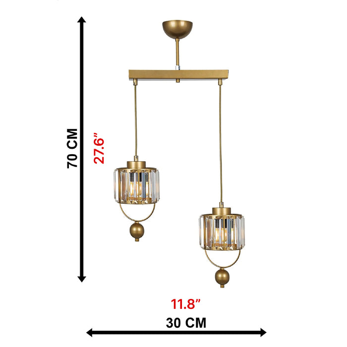 MIRODEMI Zerfaliu Gold Creative Lux Crystal Stone Sequential Chandelier Size