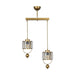 MIRODEMI Zerfaliu Gold Creative Lux Crystal Stone Sequential Chandelier Lights Off