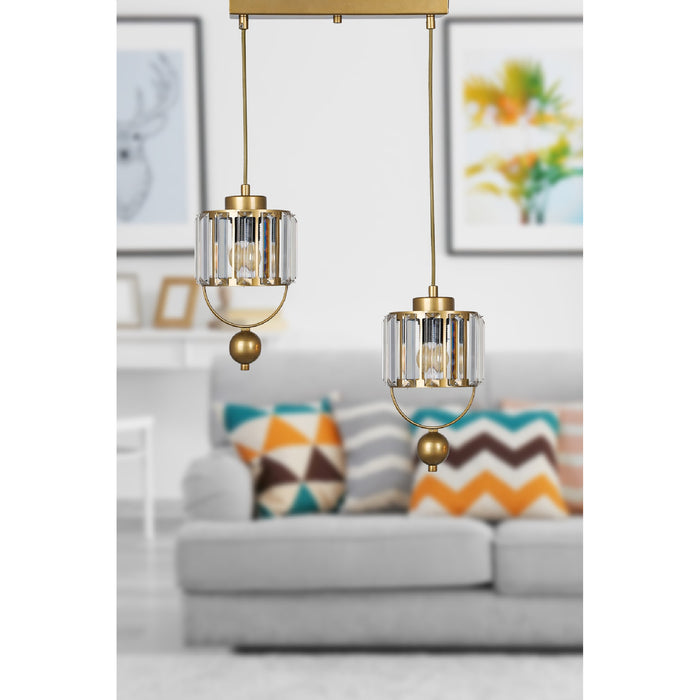 MIRODEMI Zerfaliu Gold Creative Lux Crystal Stone Sequential Chandelier For Living Room