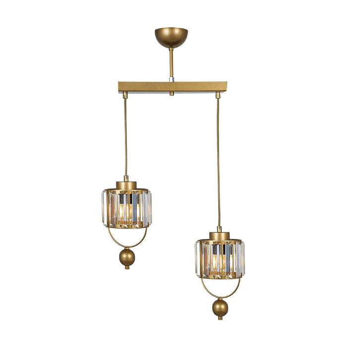 MIRODEMI Zerfaliu Gold Creative Lux Crystal Stone Sequential Chandelier Lights On