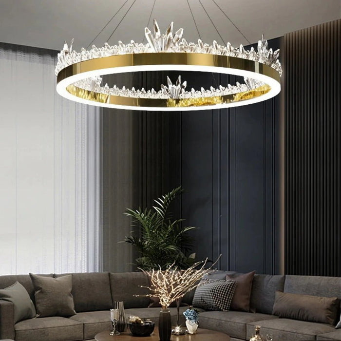 MIRODEMI® Zermatt | Crown Design Crystal Chandelier for Dining Room