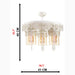 MIRODEMI Zevio White Elegant Double-Filled Ornamental Glass Chandelier Size
