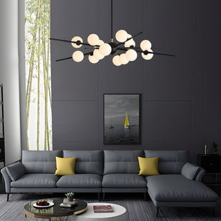 MIRODEMI Ziano Piacentino Creative Glass Ball Modern Pendant LED Chandelier For Living Room