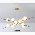 MIRODEMI Ziano Piacentino Creative Glass Ball Modern Pendant LED Chandelier 12 Head