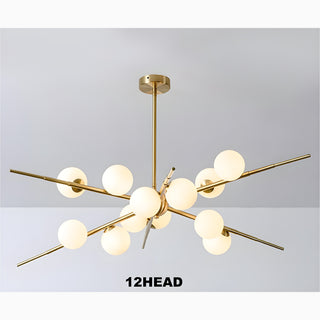 MIRODEMI Ziano Piacentino Creative Glass Ball Modern Pendant LED Chandelier 12 Head