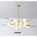 MIRODEMI Ziano Piacentino Creative Glass Ball Modern Pendant LED Chandelier 16 Head