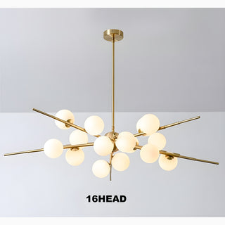 MIRODEMI Ziano Piacentino Creative Glass Ball Modern Pendant LED Chandelier 16 Head