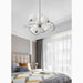 MIRODEMI Zibido San Giacomo Glass LED Ball Chrome Plated Metal Chandelier For Bedroom