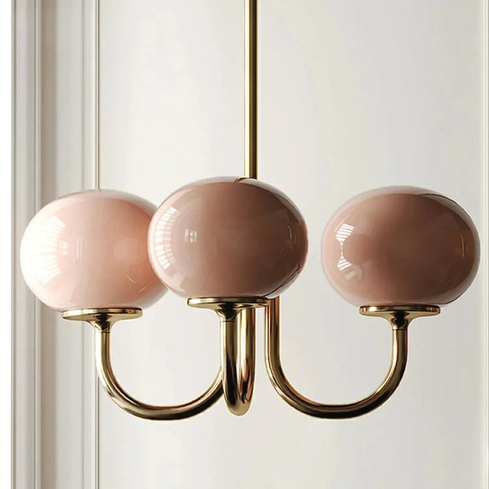 MIRODEMI® Zimella | Vintage Design Pink Chandelier