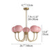 MIRODEMI® Zimella | Cream Pink Round Chandelier