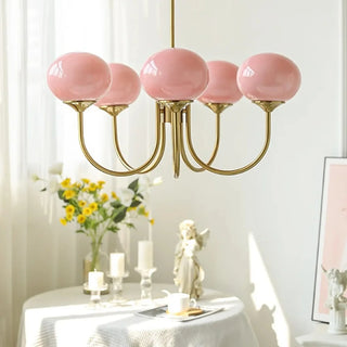 MIRODEMI® Zimella | Pastel Pink Classic Chandelier