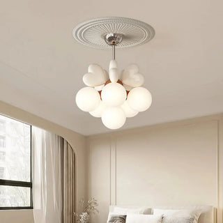 Heart-shaped art-deco pendant light fixture