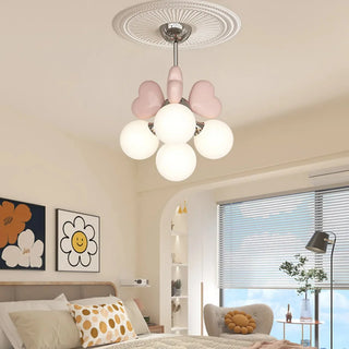 Heart-shaped art-deco chandelier with romantic design