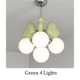 Art-deco heart-shaped chandelier